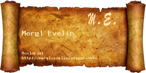 Mergl Evelin névjegykártya